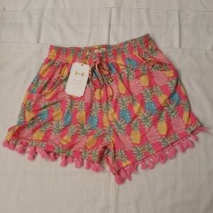 Simply Southern Pineapple Tassel Shorts